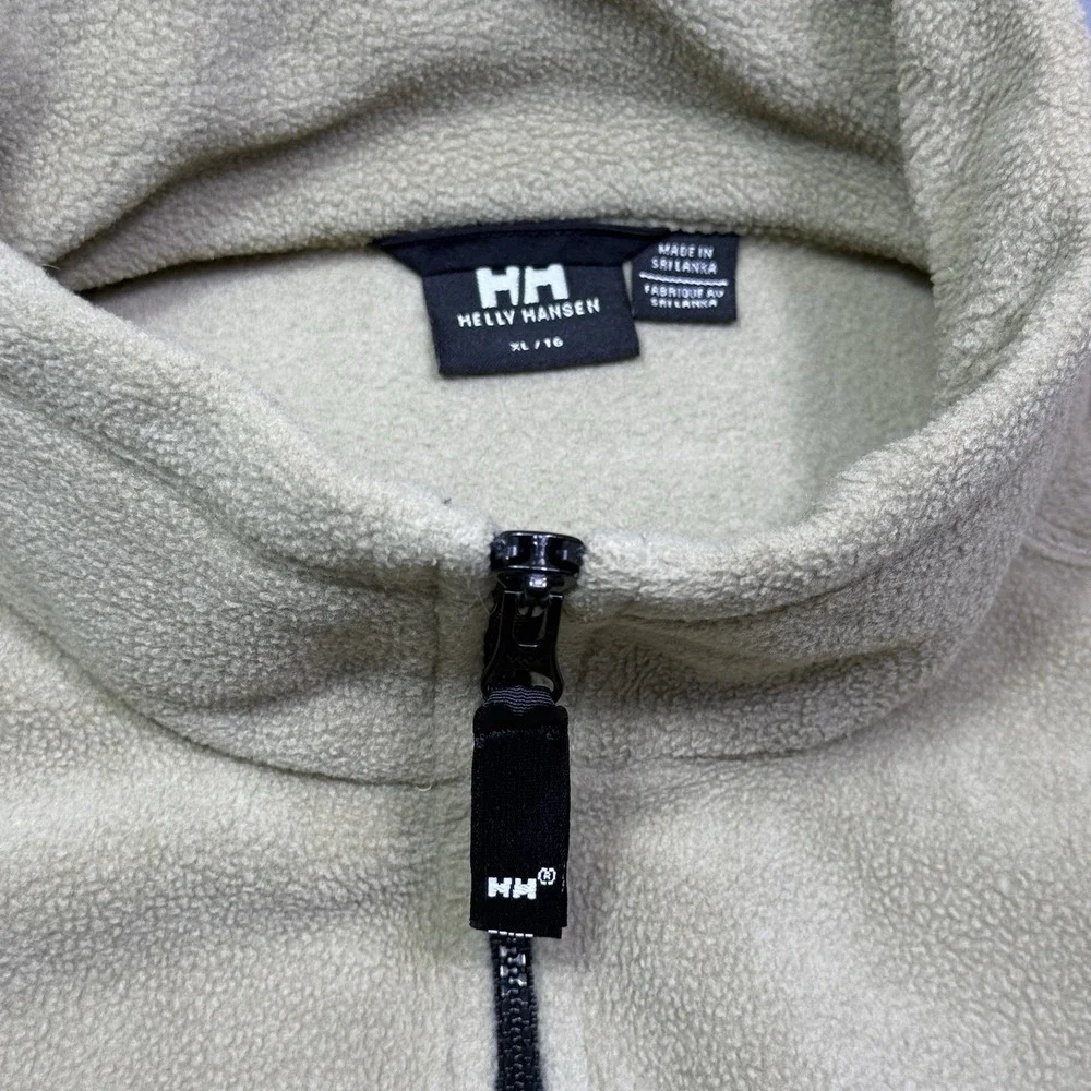 Helly Hanson Vest Mens XL Beige Fleece Full Zip Gorpcore